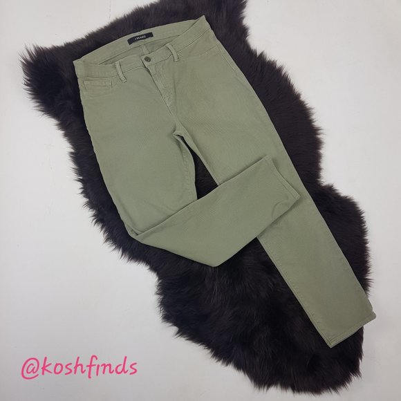 J Brand Rail Mid Rise Cropped Jean Garrison Sz 31 - Picture 3 of 7
